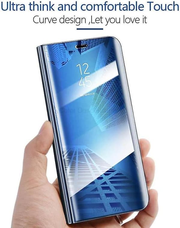Samsung Galaxy S10 Plus Clear View Folio Cover - Blå