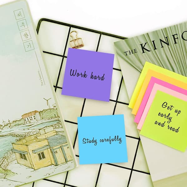 Färgglada Sticky Pads - 6 Färgglada Sticky Notes 3x3 (6 Pack/förpackning)