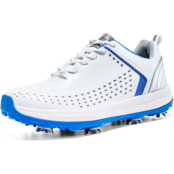 Herr Golf Tränare, Vattentäta Golfsko Utomhus Golf Sport Träningssneakers med 8 Spikar för Golfare blue EU41