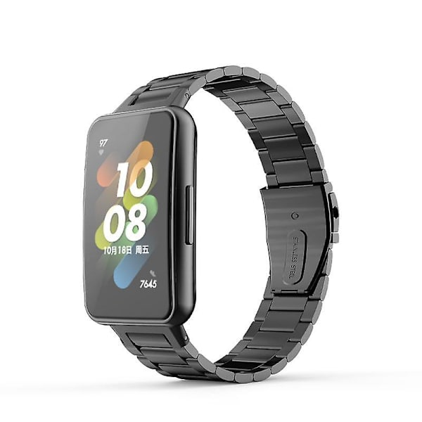 Tre Perler Rustfrit Stål Urrem til Huawei Band 7, Udskiftelig Slidstærk Håndledsrem