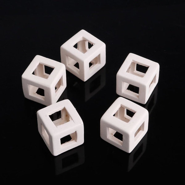 5 st Akvariedekoration - Keramiska grottor för små fiskar och räkor 2,2x2,2x2,2 cm
