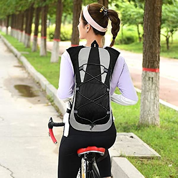 Ulkoilureppu Ultralight Vaellusreppu Kokoontaitettava Reppu Vedenpitävä Hengittävä Matkakassi Pyöräilykassi Black