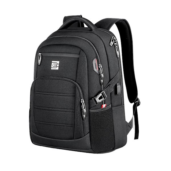 Sales 1w+ Kannettavan tietokoneen reppu, liikematkailu varkaudenesto ohut kestävä kannettavan tietokoneen reppu USB-latausportilla Black 20inch