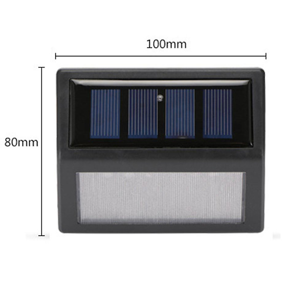 2-pack solcellslampor för utomhusbruk, 6 LED solcellslampor för trädgård, bakdörr, trappsteg, säkerhetslampor white light