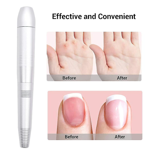 Bärbar elektrisk nagelborr Professionell nagelborrsats för akryl, gelnaglar, manikyrpedikyrpolering formverktyg silver