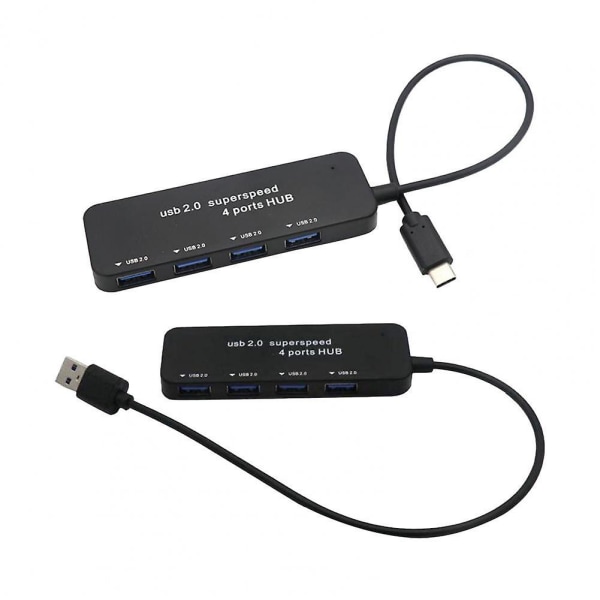 USB2.0-dockningsstation USB2.0 till 4 USB2.0-hubb Multi-Port USB-adapterhubb för PC, bärbara datorer