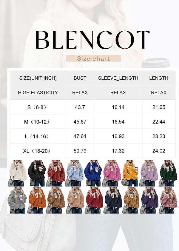 Dame Kabelstrikket Rullekrave Sweater Afslappet Tyk Langærmet Top Pullover