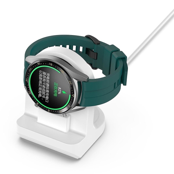 For Honor Watch GS 3i (MNS-B39) Silikonstativ Lader Ladestasjon Holder (Kabel Ikke Inkludert) White