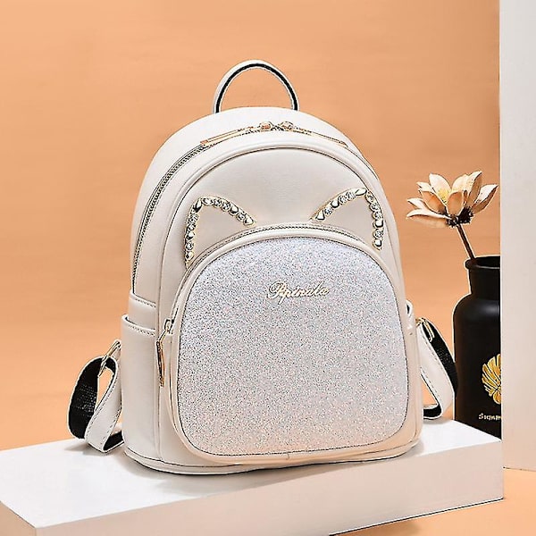 Ryggsäck Dam Mode Fritid Resa Student Ryggsäck Messenger Bag Business Ryggsäck Flerfärgad Valfri white