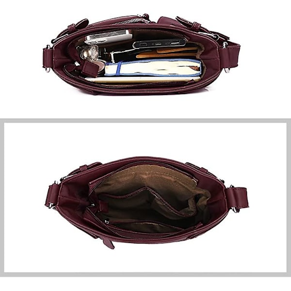 Crossbody tasker til kvinder skuldertasker Deep red