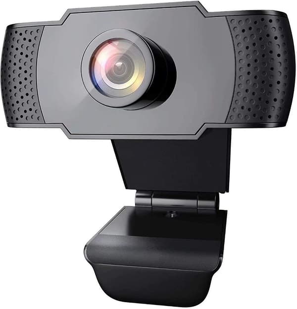1080p Webkamera med Mikrofon, USB 2.0 Stasjonær Bærbar Datamaskin Webkamera
