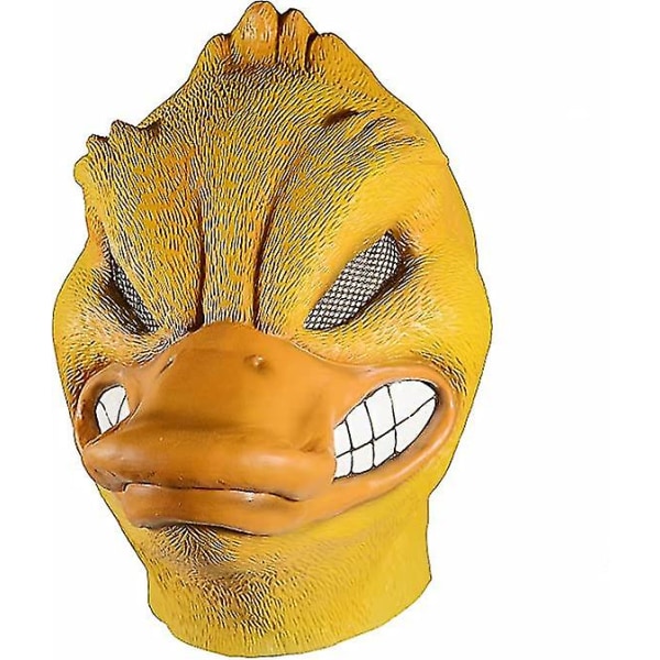 Halloween arg mask kostym fest cosplay djur latex mask rolig anka vuxen huvudskydd YELLOW