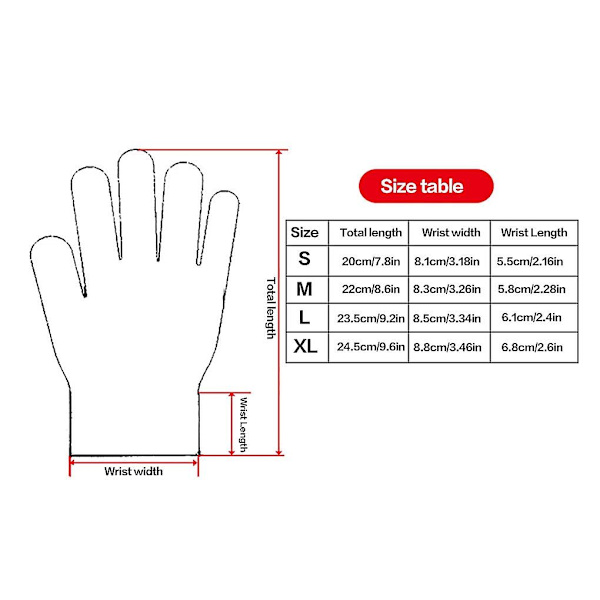 1 par hppe køkkenhavearbejde håndbeskyttende handsker slagter kød hakke arbejds handsker vanter kvinder mænds handsker dropshippin Grey xl 2 pair