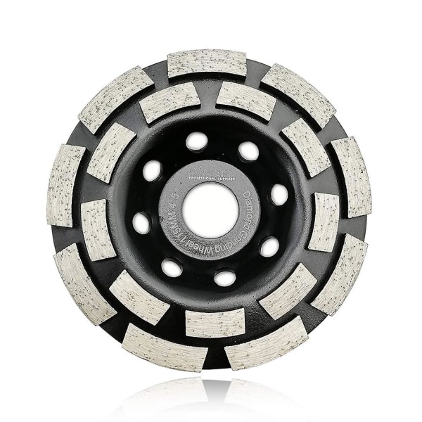 4-1/2 Tommer Dobbelt Række Diamantslibeskive til Beton Granit Marmor Murværk Mursten Passer 7/8 Tommer Arbor