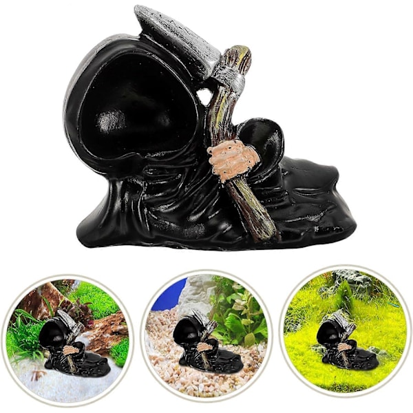 Halloween Ornamenter Halloween Dekorationer Håndværk Skrivebordsdekorationer Akvariedekor Halloween Spøgelse Resin Spøgelse Skulptur Resin Håndværk Statue Have Statue