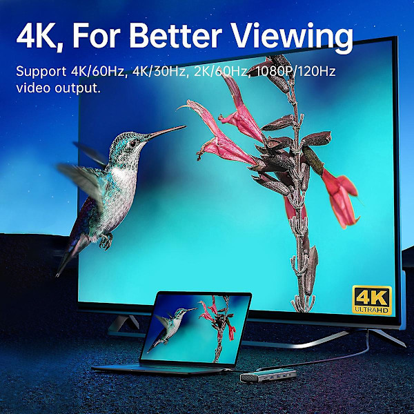 10-in-1 telakointiasema HD+VGA+SD/TF+3,5 mm Audio PD 100 W lataava monitoiminen Type-C -keskitin Silver