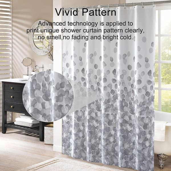 Dusjforheng Muggsikkert Resistent Baderomsforheng Vaskbart Vanntett 150x180cm Gray