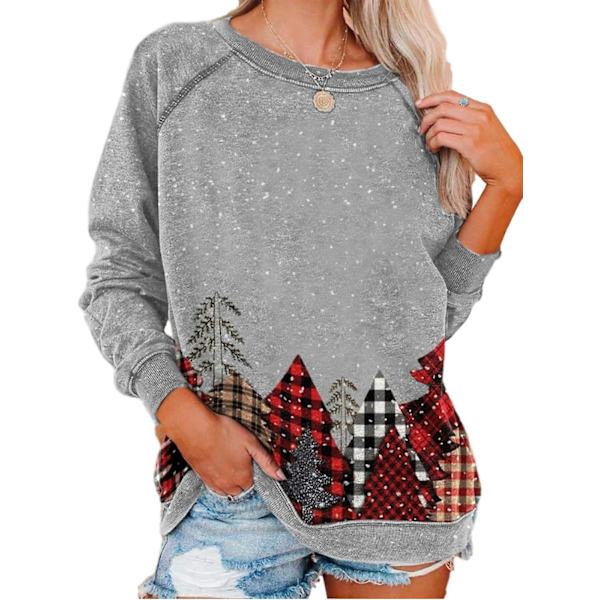 Dame Printede Sweatshirts Langærmet Pullover Bluse Til Afslappet Brug