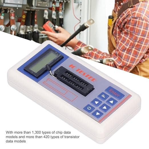 Integrert Krets Tester Multifunksjonell IC Transistor Meter med 5V 3.3V AUTO Moduser for Mikroelektronikk Ingeniører Vedlikehold
