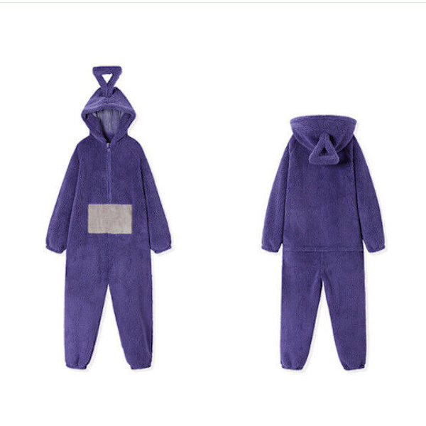 Unisex Teletubbies Kostymer Disi Onesies Lala Cosplay Pyjamas Vuxna Pyjamas Djur Sovkläder Jumpsuit röd L