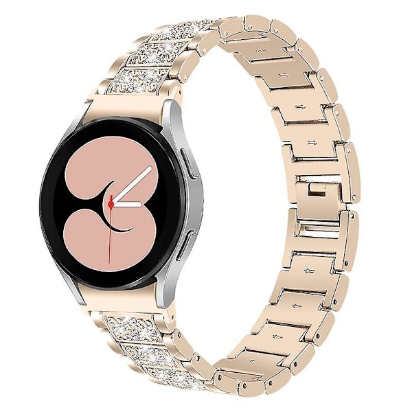 Rostfritt stål klockarmband för Samsung Galaxy Watch4 Active 40mm/44mm/Watch4 Classic 42mm/46mm armband Gold