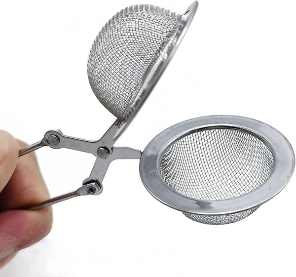 10 stk. te-infuser, te-sil i rustfritt stål med håndtak