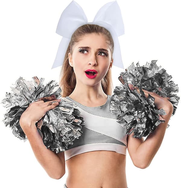 2-pack Cheer Bow Bulk Stora Hårrosetter Jumbo Cheerleading Bow 8 Tum För Småbarn
