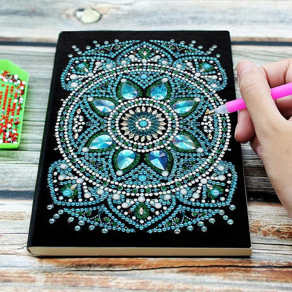 Specialformad anteckningsbok med DIY-diamantmålning (stil 4)