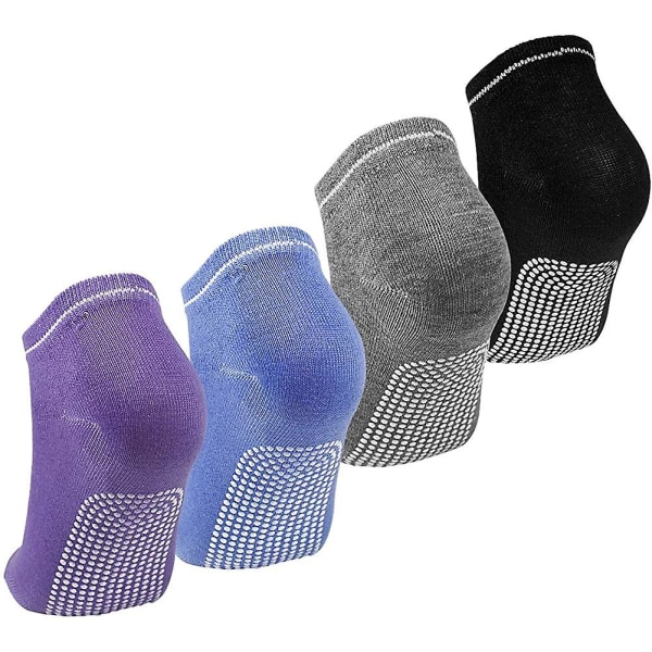 Pilates Yoga Strumpor 4-Pack Dam Non Slip Non Skid Fitness/Dans
