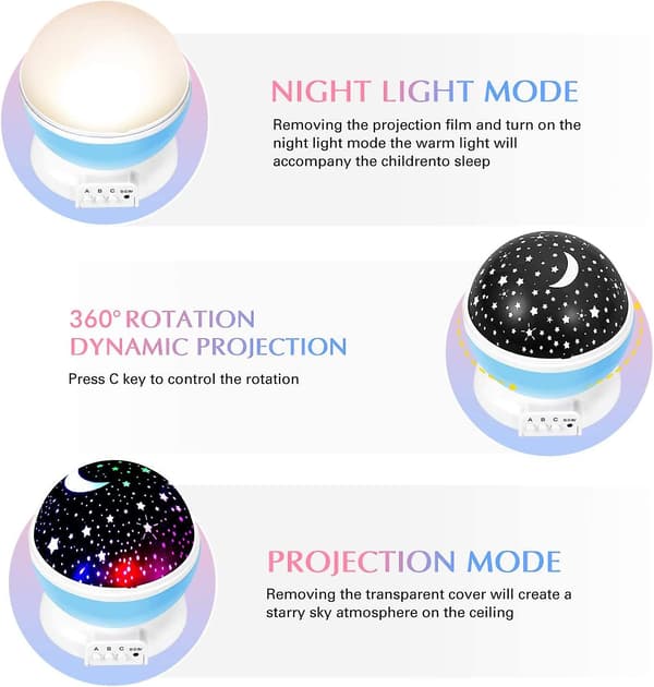 360  Led Starlight, Starlight Projector Star Sleeping Aid Baby Night Light För Barn