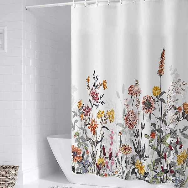 Duschdraperi Anti Mögel Vattentät Polyestertyg Blommväxt 180 X 180cm 180 x 180 cm Floral 7
