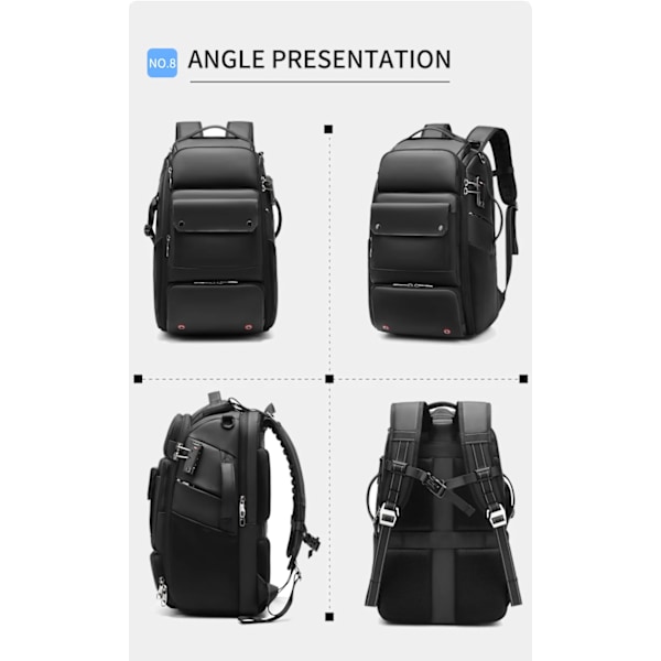 Vattentät Ryggsäck i Nylon Canvas för Utomhusfotografering, Mode DSLR Ryggsäck, Bärbar Kamera Väska för Utomhus