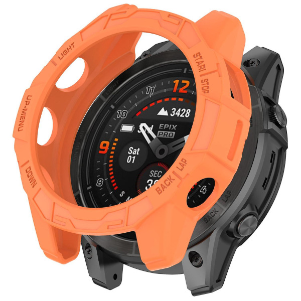 Skyddande fodral för Garmin epix Pro (Gen 2) 42mm /Fenix 7S Pro/7S, mjukt TPU-hölje Orange