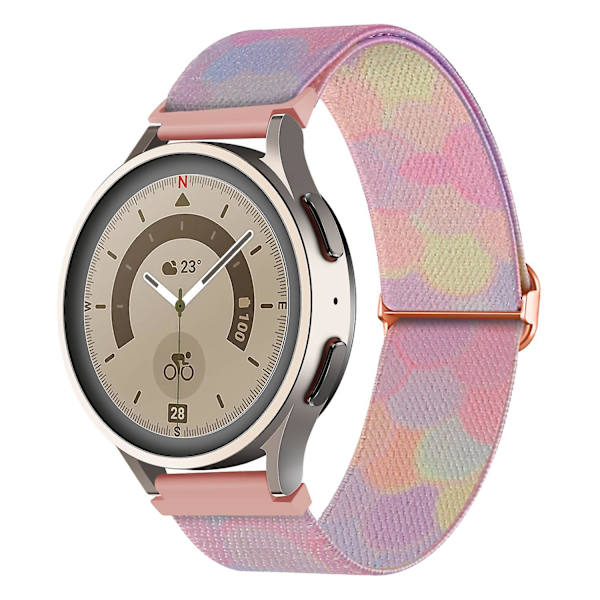 Nylon klockarmband för Coros Pace 2/Apex 42mm, 20mm mönstrad justerbar flätad ögla Phantom Bubble