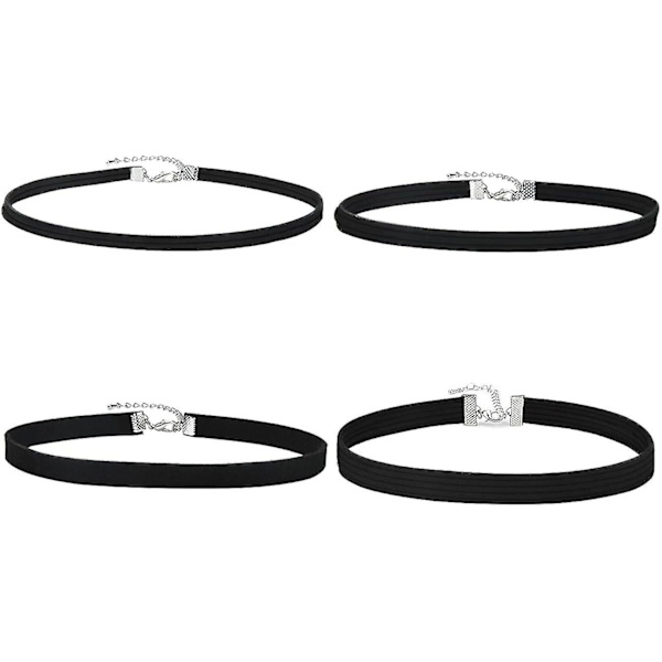 Sort Choker Halskæde til Kvinder Piger Klassisk Stræk Velvet Tattoo Chokers