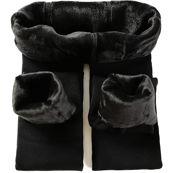 Althee Varma Fleecefodrade Leggings för Kvinnor Sammet Elastisk Mjuk Hög Midja Tjocka Termiska Strumpbyxor S-2xl XL