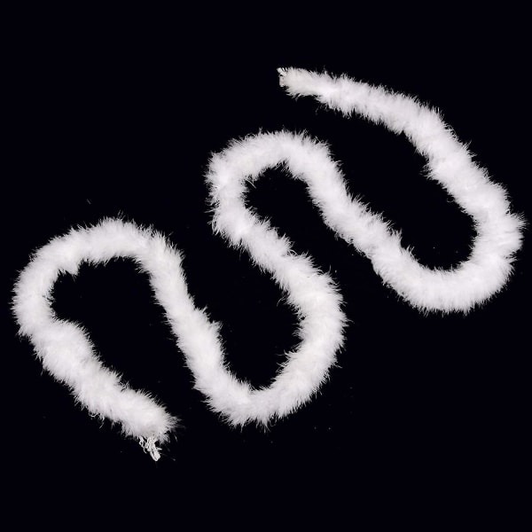 14g 2 Yards Marabou Fjærboa For DIY Håndverk Trim Dekor - Hvit