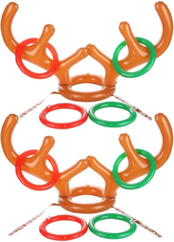 Oppustelig Jule Ring, Kastespil Rensdyr Gevir Ring Kastespil Julefrokost