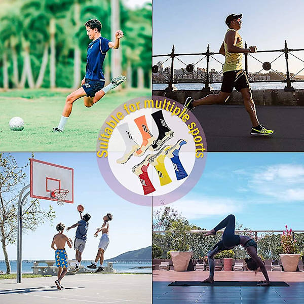 Antislip fotbollsstrumpor halkfria sportstrumpor gummiplattor basketstrumpor/yoga