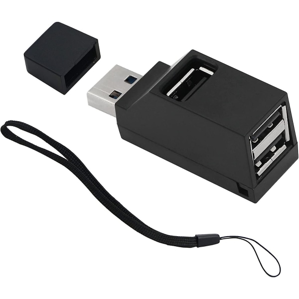 1x USB 2.0 Hub för PC USB Splitter Adapter kompatibel med Windows, Mac, Linux