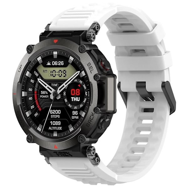 Silikoninen kellon ranneke säädettävä ranneke Huami Amazfit T-rex Ultra A2142 -kellolle White