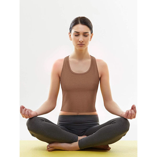 4 Stykker Basic Trænings Crop Tanktoppe Ærmeløse Racerback Sport Tanktop Style 4 S
