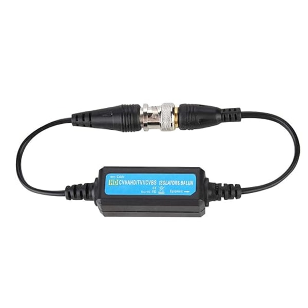 HD-TVI/CVI/AHD/CVBS Jordloopisolator Videobalun Koaxial BNC Hane till Hona för Kamera