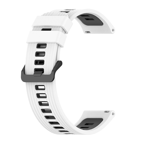 Silikonarmband för Huawei Watch GT/GT 3 46mm /Watch 4/ Galaxy Watch 46mm/Garmin Forerunner 265 White Black