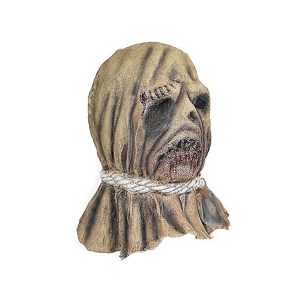 Blodig Fågelskrämma Mask Halloween Cosplay Prop Latex Overhead Cover För Halloween Fest