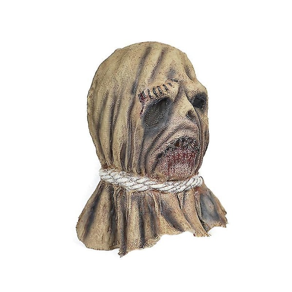 Bloody Scarecrow Mask Halloween Cosplay Prop Latex Overhead Cover för Halloween Party