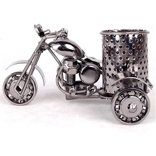 Kreativa kontorstillbehör för skrivbordet, harley The Motorcycle Loves Metal pennhållare i svart, en riktigt cool presentidé