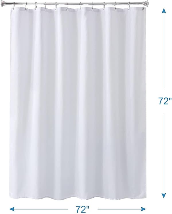 Duschdraperi i polyester 183 x 198 cm vit