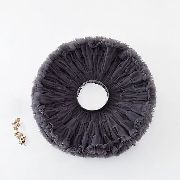 Baby flickor chiffong fluffiga pettiskirts tutu prinsessa festkjolar balett danskläder färger tjejs rok Second generation dark gray L size height 120-140cm
