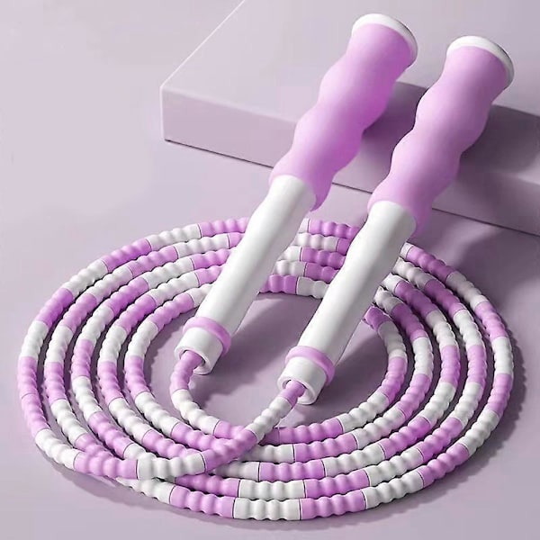 Perlebesat Børne Træningssjippetov - Segmenteret Sjippetov til Børn - Holdbare Brudsikre Udendørs Perler purple